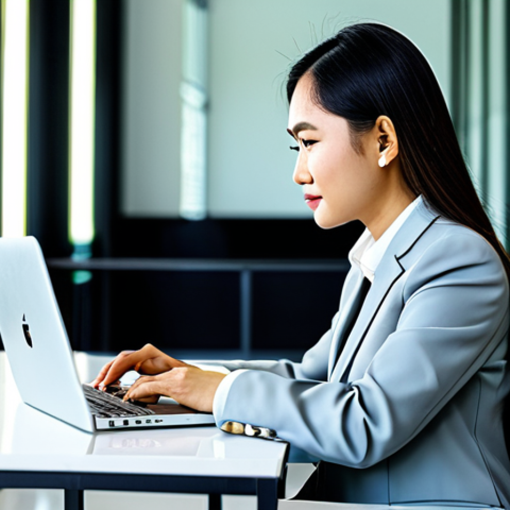 테크노사피엔스의 기술 진화사 - Modern Thai Businesswoman**

A professional Thai businesswoman in a modest, modern business suit, wo...