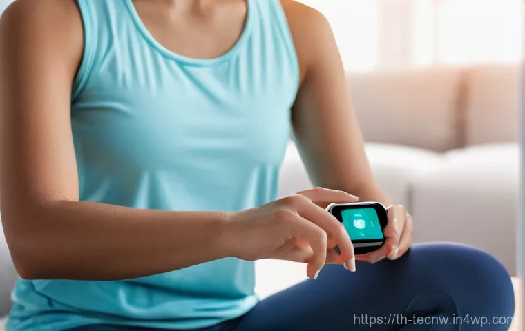 테크노사피엔스가 주도하는 혁신 사례 - **Prompt 1: AI-Powered Personal Health and Wellness**
    A vibrant, medium close-up shot of a young...