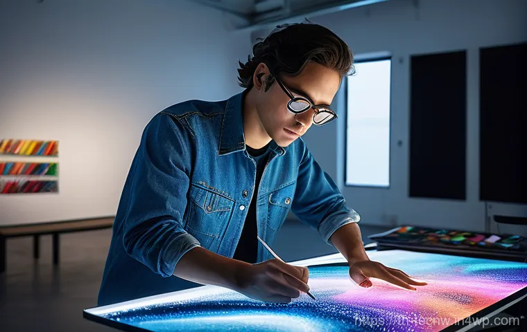 테크노사피엔스의 기술적 흐름 - **Teenager Exploring a Virtual World:** A teenager (wearing a graphic t-shirt and athletic shorts) i...