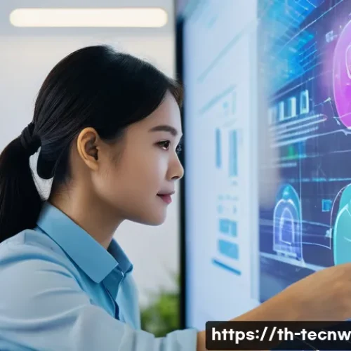 테크노사피엔스의 경제적 의미 - **Prompt: A vibrant and modern co-working space in a contemporary Thai city. The scene features a di...