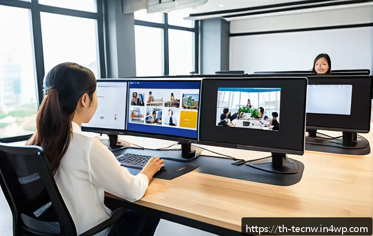 테크노사피엔스와 글로벌 경제 변화 - A modern Thai office environment showcasing a diverse team of professionals engaged in remote work u...