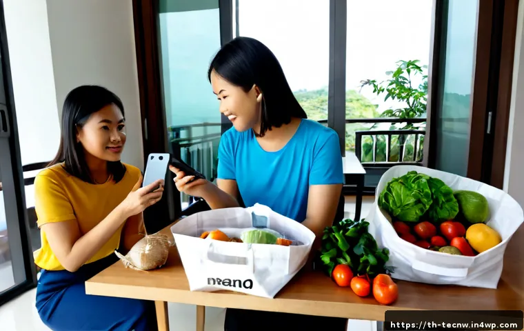 Home 17 테크노사피엔스 시대의 소비자 행동 변화 - Photorealistic modern Bangkok apartment, a Thai multigenerational family comparing everyday purchase...